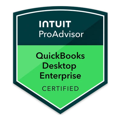Intuit ProAdvisor QuickBooks Desktop Enterprise certified badge, Hasib Accounting
