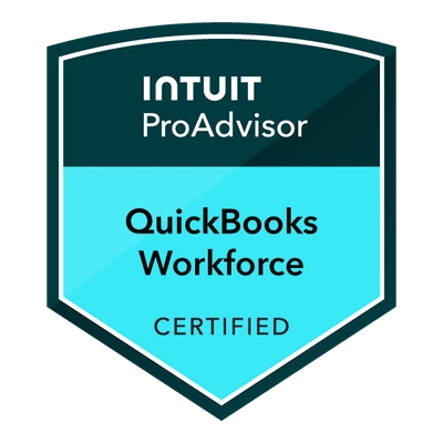 Intuit ProAdvisor QuickBooks Workforce certified badge for payroll, Hasib Accounting